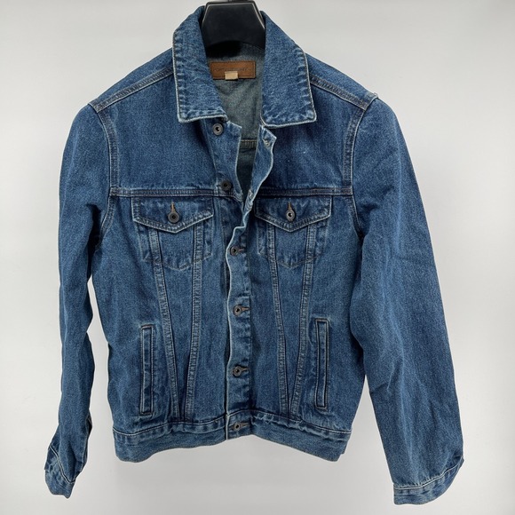 Santana Abraxas Denim Jacket Port Authority Custom Rock Psychedelic Back Print S - Picture 2 of 9